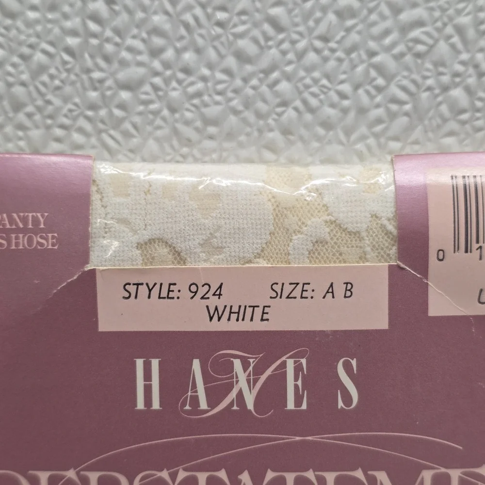 Vintage Hanes Understatements High Rise Lace Panty And Hose White Size AB